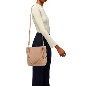 MICHAEL KORS Lillie Tan Leather Crossbody Bag